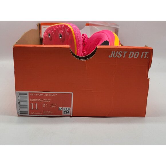 Nike ZoomX Dragonfly Pink/Orange Track & Field Spikes Men's Size 11 CV0400-600 3 - Picture 11 of 12